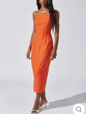 ASTR Open Back Linen Dress - NEW